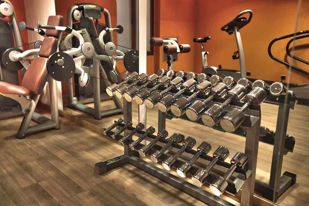 Dumbbells and other fitness equipment