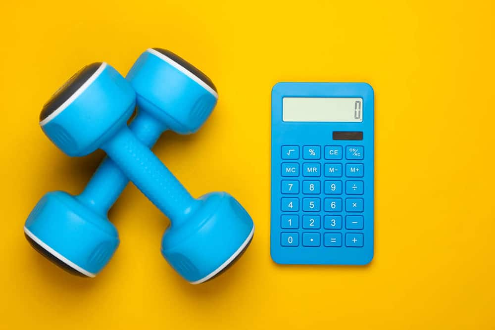 Dumbbells with calculator